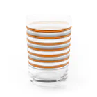 many many stripes.のボーダー　グレヱ Water Glass :left