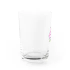 寝れない屋さんの満開のうさぎ Water Glass :left