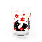 mao-katzeのねこねこフラワー Water Glass :left