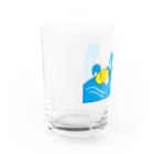 Drecome_Designの【金槌】波からキョトン【死ぬかと思った】 Water Glass :left