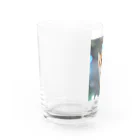 噛み噛み社長とにゃんこ達。のてんちゃん。 Water Glass :left