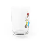 Yukino1118｜イラストレーターの自転車に乗る子供2人 Water Glass :left