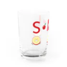 イラスト MONYAAT のML002 SMLTシャツのりんごすたぁ*輪切りのリンゴ Water Glass :left