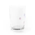 ひなたぼっこの蝶とバラ Water Glass :left