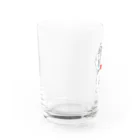 地域猫　那珂川 ねこ ネットワークの猫ニャッチョ💪(KAZU) Water Glass :left