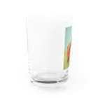 紅クラゲのニンジンウォーカー１ Water Glass :left