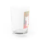 ショップのソフトクリームとクマ Water Glass :left