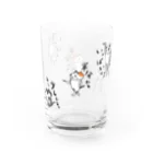 向日葵きのこの容量を教えてくれる猫グラス Water Glass :left