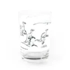 segasworksの墨絵風恐竜画 Water Glass :left