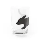 CHOSANAの走る犬 ダックス ブラック Water Glass :left