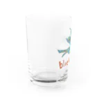 モコモコミュージアムのblue bird Water Glass :left