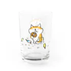 中原じゅん子グッズ店のちょっと多めにこぼしとくな Water Glass :left