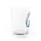 りひと／おいなりのLichtロゴ 納戸色 Water Glass :left