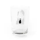 あるじ屋の巻き尾の片パンダ犬 Water Glass :left