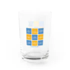 TSUBAME WORKSのTsubame face/blue-yellow Water Glass :left