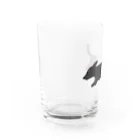 CHOSANAの走る犬 ミニ ダックス ブラック Water Glass :left