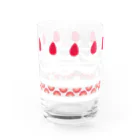 琥珀色に咲く花のイチゴショートケーキ♪ Water Glass :left