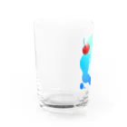 ハコモリストアの溶けゆくクリームソーダちゃん（ブルー） Water Glass :left