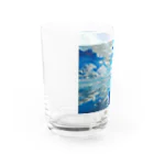 かおるの工房の青い Water Glass :left