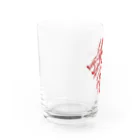 AlmaLibre電子売店suzuri店の定アキラロゴ（レッドバージョン） Water Glass :left