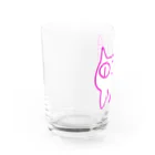 きょうは、なにをきようか。のねこですから。ピンク Water Glass :left