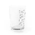 きょうは、なにをきようか。のねこですから。総柄 Water Glass :left