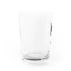 フミノコsuzuri祭のはたらく黒白猫 Water Glass :left