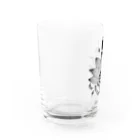 Alba spinaの蓮　モノクロ Water Glass :left