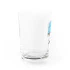 もこはる＊HiNA:＊の灰色猫と窓 背景なし Water Glass :left