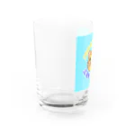 嶌星堂の新型コロナワクチン三回接種済み茶トラ猫 Water Glass :left