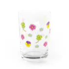 miyako_shopのお花とネコちゃん（女の子） Water Glass :left
