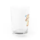 じゅんすけのお店のうりりん　トイプードル　ひよこ　わーい嬉しい Water Glass :left