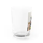 animal office lady おーえるのKUMAMURIN変身後 Water Glass :left