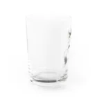 竜胆のおいら去勢中猫 線画 Water Glass :left