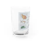ねこてぃぶの仲良しお魚シリーズとお花 Water Glass :left