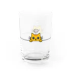 chi-bitのじーっとみる猫（茶トラ＆茶シロ） Water Glass :left