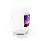 【ホラー専門店】ジルショップの紫の夕日 Water Glass :left