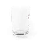 NIKORASU GOのミニピンデザイン「お座り中」（Tシャツ・パーカー・グッズ・ETC） Water Glass :left