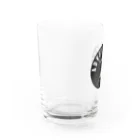 ちゃんまゆの誰もが冒険家グッズ（黒丸ver) Water Glass :left