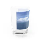 海の楽園の青 グラス左面