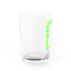 そのへんの黒猫の緑のフレーム Water Glass :left