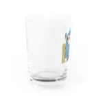 light blueの館のダルマロボ 青 Water Glass :left