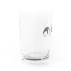 yuNN3のミナミコアリクイ　クリーム　ドット絵 Water Glass :left