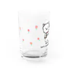 Kizplanning 「Sylph&Devil's」のしろいぬルッチー【2wes】グラス:花がピンク Water Glass :left