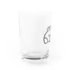 ナポリのSUZURIの寝そべりうさちゃんハムちゃん Water Glass :left