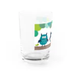 ももひらのフクロウ3兄弟 Water Glass :left