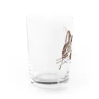 猫ねむりzzz..のブチ猫さん(ワンポイント)  Water Glass :left