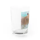 アラコ。の物憂げなカピバラ Water Glass :left