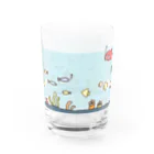 sakumayoshikoの海を泳ぐタコさんウインナー　カラフルグラス Water Glass :left