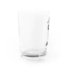 音楽雑貨でぶねこのテナーサックスと黒猫 Water Glass :left